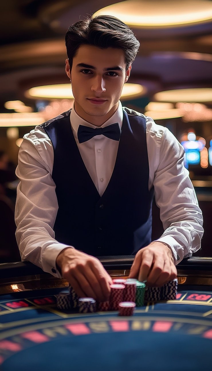 Bangladesh adult reading blackjack card choices on a 7d777 mobile page